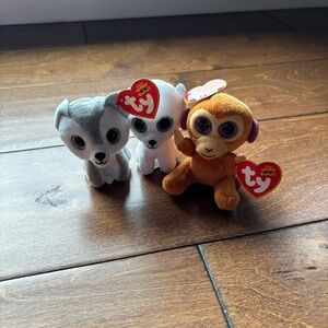 Beanie Boos 3" Set Frostiness, Timber, Bongo